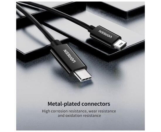 Дата кабель USB-C 2.0 AM to Mini 5P 1.0m US242 black Ugreen (50445), изображение 9