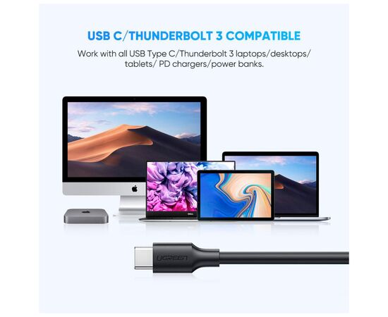 Дата кабель USB-C 3.1 to Micro USB 3.0 1.0m 3A US312 black Ugreen (20103), зображення 6 Дата кабель USB-C 3.1 to Micro USB 3.0 1.0m 3A US312 black Ugreen (20103), зображення 6