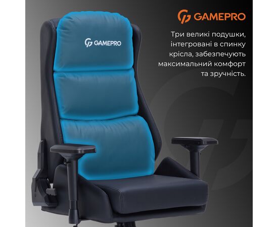 Крісло ігрове GamePro GC760DG Fabric Dark Gray (GC760DG), зображення 8