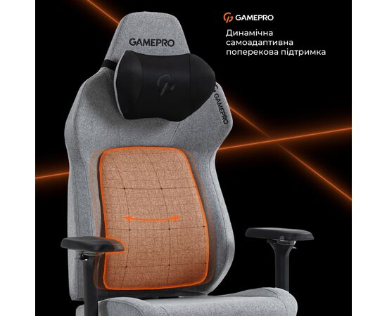 Крісло ігрове GamePro GC925G Fabric Gray (GC925G), зображення 10