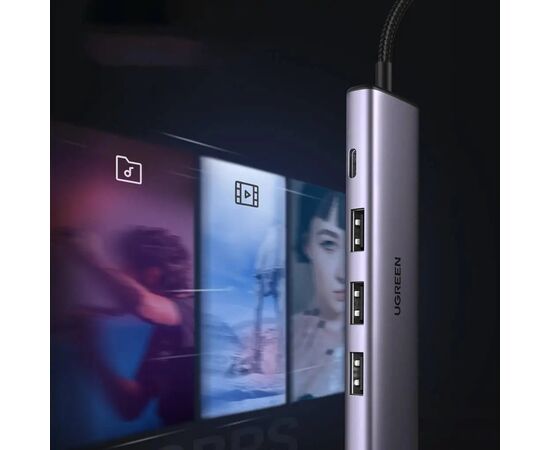 Концентратор Ugreen USB 3.0 to 4xUSB 3.0 CM473 (20805), изображение 3