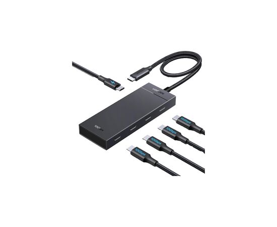 Концентратор Ugreen USB-C to 4xUSB-C 3.2 Gen2 10Gbps + PD CM806 black (55334)