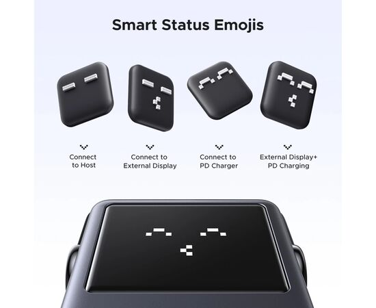 Концентратор Ugreen USB-C to HDMI + 2xUSB 3.2 + 2xUSB-C 3.2 + PD CM888 gray (35998), изображение 8