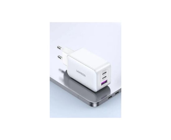 Зарядное устройство Ugreen 1xUSB + 2xUSB-C 65W GaN CD244 white (15334), изображение 4