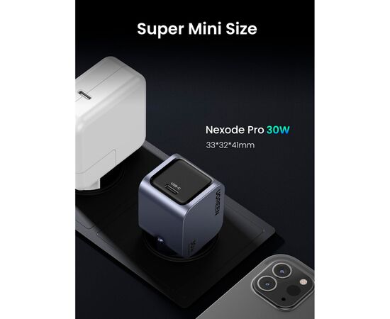 Зарядное устройство UGREEN USB-C PD30W GaN X703 gray (35006), изображение 6