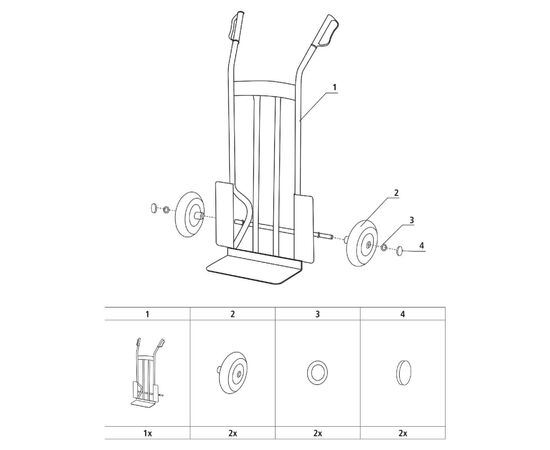 Візок вантажний Stanley до 300 кг, розмір платформи 40х19,5 см, вага 11,1 кг (SXWT-HT526), зображення 4