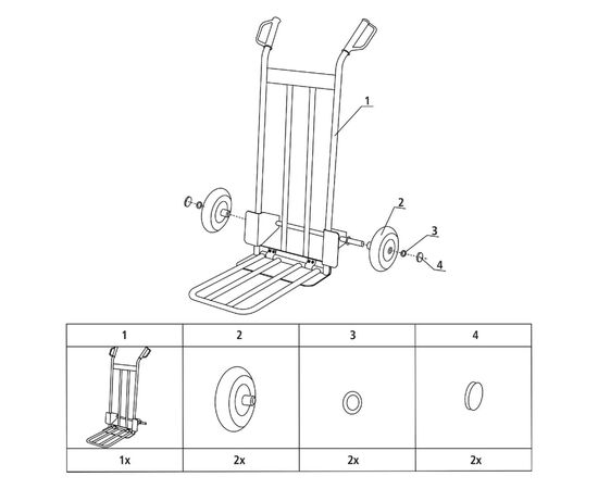 Візок вантажний Stanley до 200 кг, розмір платформи 42х15,5 см, вага 11,6 (SXWT-HT535), зображення 4