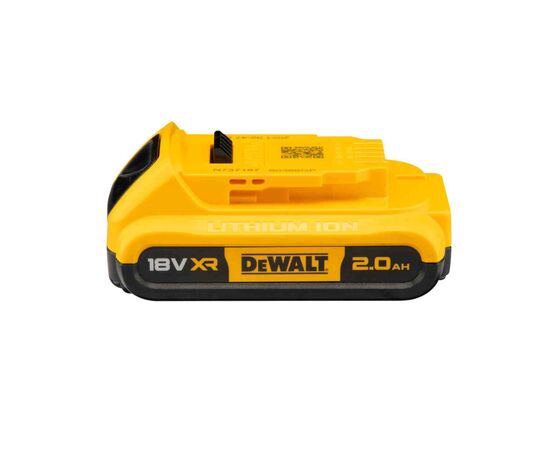 Аккумулятор к электроинструменту DeWALT 18V, 2Ah, время зарядки 30 мин, вес 0.4 кг (DCB183_N314783), изображение 2