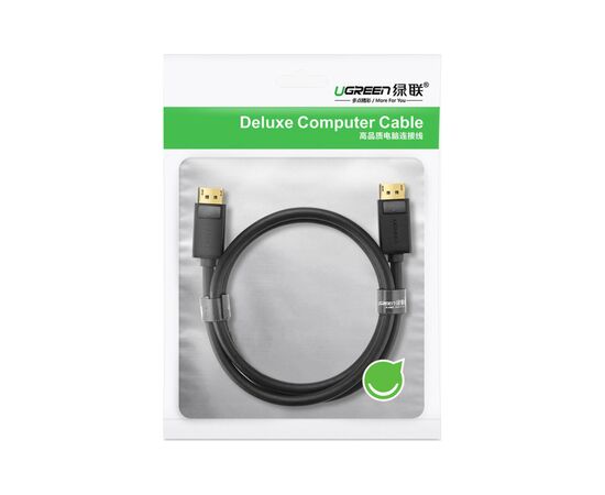 Кабель мультимедийный DisplayPort M to DisplayPort M 1.5m DP102 black Ugreen (10245), изображение 2