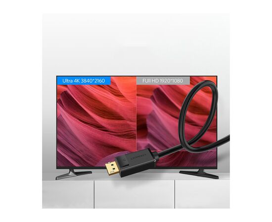 Кабель мультимедийный DisplayPort M to DisplayPort M 1.5m DP102 black Ugreen (10245), изображение 6
