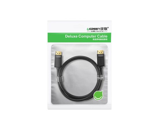 Кабель мультимедийный DisplayPort M to DisplayPort M 1.0m DP102 black Ugreen (10244), изображение 2
