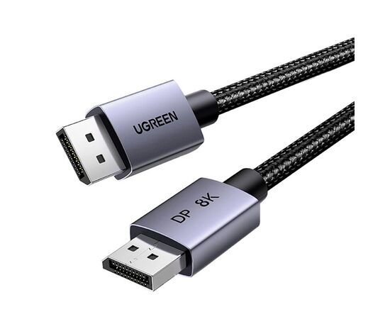 Кабель мультимедийный DisplayPort M to DisplayPort M 1.0m V1.4 8K60Hz DP120 black Ugreen (25903), изображение 2
