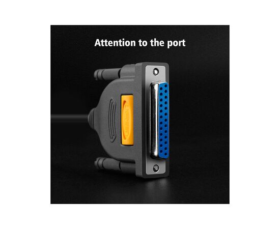 Кабель для принтера USB 2.0 to DB25 2.0m US167 black Ugreen (20224), изображение 11