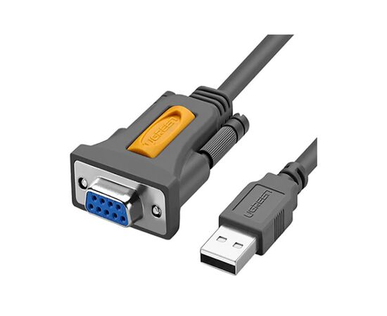 Кабель для передачі даних USB to COM F 1.5m DB9 RS-232 CR104 black Ugreen (20201)
