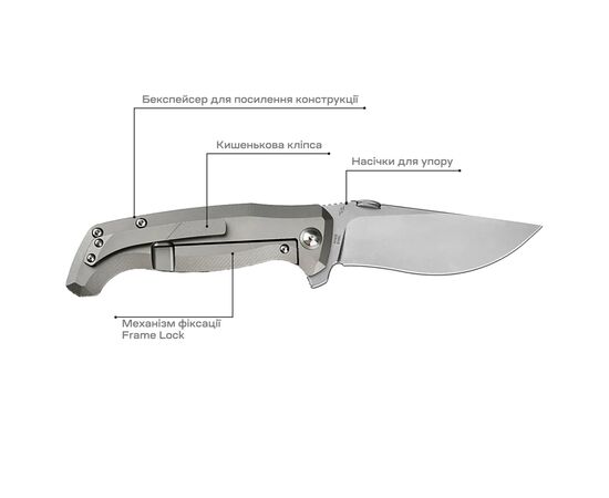 Ніж Artisan Kami S35VN Micarta (1864G-ODG), зображення 5 Ніж Artisan Kami S35VN Micarta (1864G-ODG), зображення 5