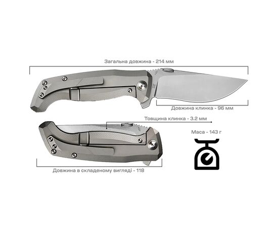 Ніж Artisan Kami S35VN Micarta (1864G-ODG), зображення 6 Ніж Artisan Kami S35VN Micarta (1864G-ODG), зображення 6