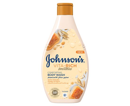 Гель для душу Johnson's Vita-Rich Доглядальний з йогуртом, вівсом і медом 250 мл (3574661509211/3574661385631)