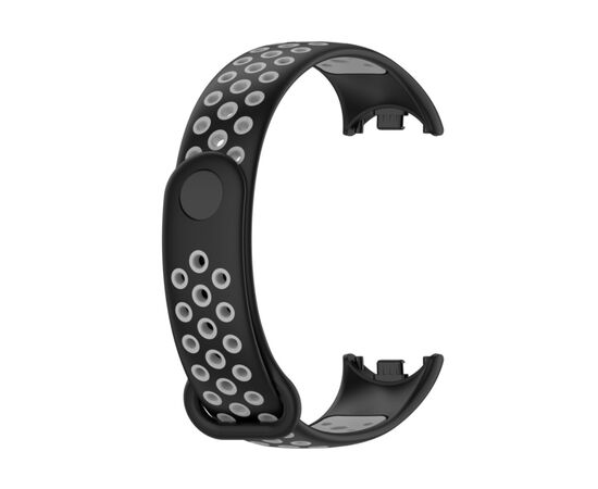 Ремінець до фітнес браслета BeCover Vents Style для Xiaomi Mi Smart Band 10 Black-Gray (713628), зображення 4