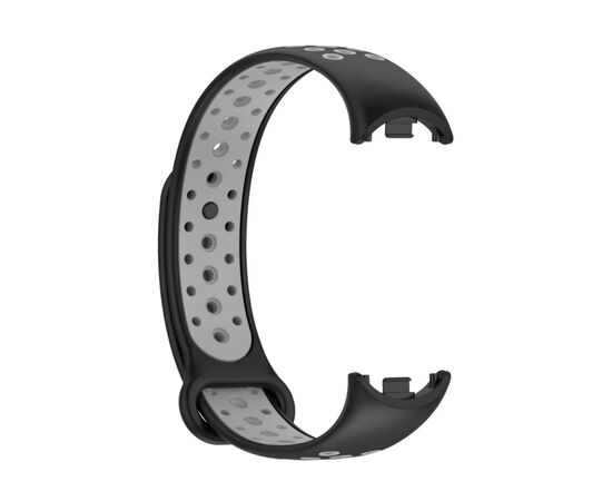 Ремінець до фітнес браслета BeCover Vents Style для Xiaomi Mi Smart Band 10 Black-Gray (713628), зображення 5