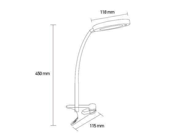 Настільна лампа Eurolamp 6W 5000K (LED-TLP-6W(white)), зображення 3 Настільна лампа Eurolamp 6W 5000K (LED-TLP-6W(white)), зображення 3