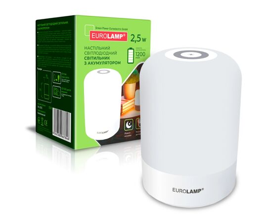 Нічник Eurolamp 2.5W 2800-6500K 1200mAh USB з акумулятором (NL-2.5W), зображення 2 Нічник Eurolamp 2.5W 2800-6500K 1200mAh USB з акумулятором (NL-2.5W), зображення 2