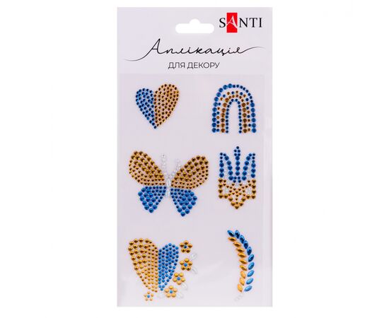 Набір для творчості Santi Ukraine аплікація зі страз самоклеючих 9,5х15,5 см (742986) Набір для творчості Santi Ukraine аплікація зі страз самоклеючих 9,5х15,5 см (742986)