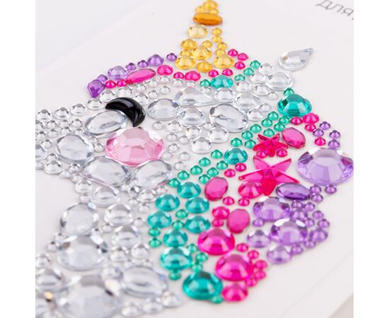 Набір для творчості Santi Єдиноріг аплікація зі страз самоклеючих 7х9 см (743025), зображення 2 Набір для творчості Santi Єдиноріг аплікація зі страз самоклеючих 7х9 см (743025), зображення 2