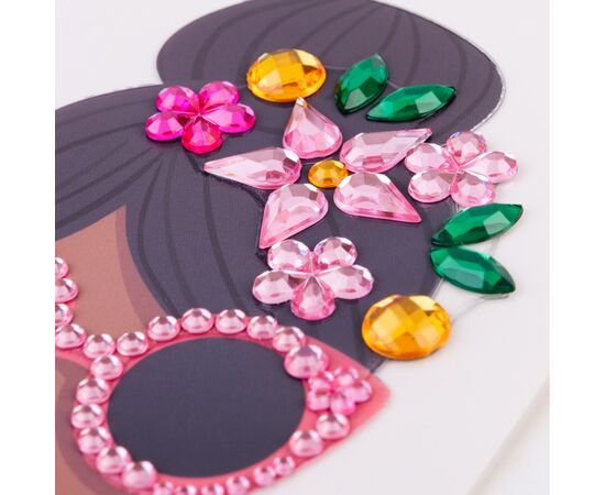 Набір для творчості Santi Модниця, аплікація зі страз самоклеючих, 8х6 см (743029), зображення 2 Набір для творчості Santi Модниця, аплікація зі страз самоклеючих, 8х6 см (743029), зображення 2