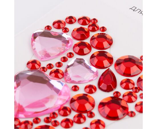 Набір для творчості Santi Серце червоне, аплікація зі страз самоклеючих, 6х10 см (743027), зображення 2 Набір для творчості Santi Серце червоне, аплікація зі страз самоклеючих, 6х10 см (743027), зображення 2