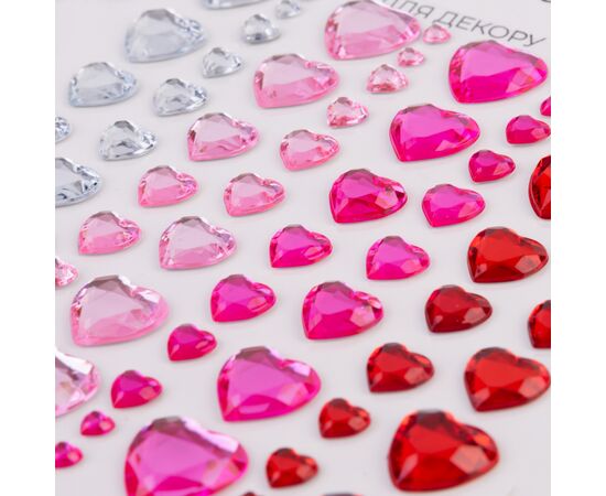 Набір для творчості Santi Серця, аплікація зі страз самоклеючих,9х10 см (743031), зображення 2 Набір для творчості Santi Серця, аплікація зі страз самоклеючих,9х10 см (743031), зображення 2