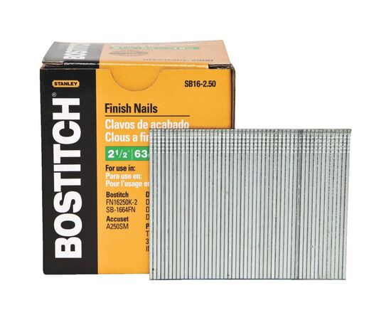 Гвозди Bostitch отделочные тип "SB16", L=65 мм, шляпка 3.0 мм, 2500 шт (SB16-2.50) Гвозди Bostitch отделочные тип "SB16", L=65 мм, шляпка 3.0 мм, 2500 шт (SB16-2.50)