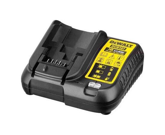 Зарядний пристрій для акумуляторів інструменту DeWALT 10,8V/12V/18V/54V, ток 1.25 A, 0.29 кг (DCB107_N385683) Зарядний пристрій для акумуляторів інструменту DeWALT 10,8V/12V/18V/54V, ток 1.25 A, 0.29 кг (DCB107_N385683)