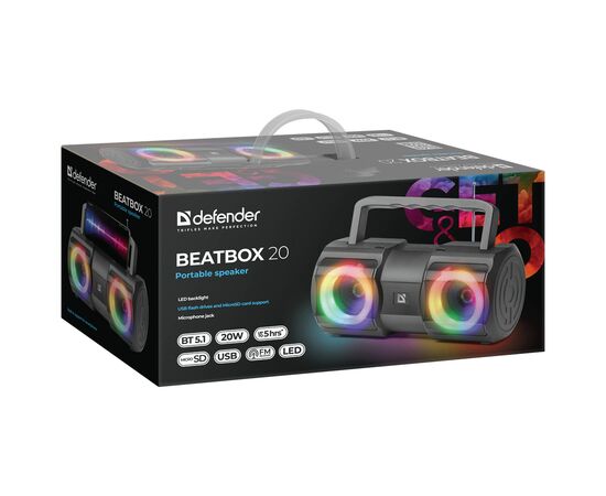 Акустична система Defender Beatbox 20 Black (65420), зображення 9 Акустична система Defender Beatbox 20 Black (65420), зображення 9