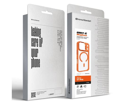 Чехол для мобильного телефона Armorstandart Unit-C MagCase Apple iPhone 17 Pro Orange (ARM86624), изображение 2