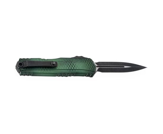 Нож Microtech Cypher II D/E Black Blade X-51 Handle Green (1242-1GRX51S), изображение 2 Нож Microtech Cypher II D/E Black Blade X-51 Handle Green (1242-1GRX51S), изображение 2