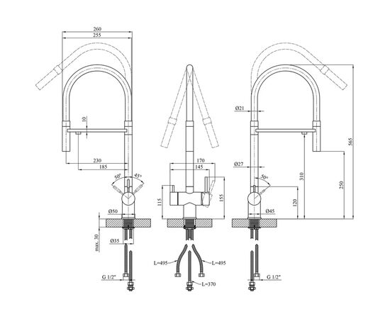 Смеситель Kroner Klassisch-ESG03815GRA (CV027934), изображение 9 Смеситель Kroner Klassisch-ESG03815GRA (CV027934), изображение 9