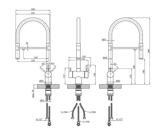 Смеситель Kroner Klassisch-ESG03815WHI (CV027935), изображение 9 Смеситель Kroner Klassisch-ESG03815WHI (CV027935), изображение 9