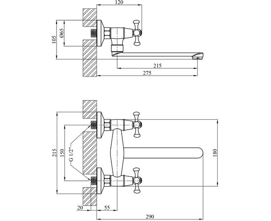 Смеситель Kroner Rhein-C040 (CV014916), изображение 7 Смеситель Kroner Rhein-C040 (CV014916), изображение 7