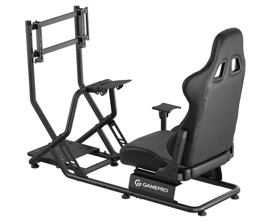Крісло ігрове GamePro RS115 з кокпітом кріплення для керма та педалей Black (RS115), зображення 2