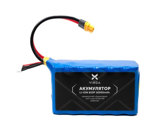 Акумулятор для дрона Vinga Li-ion 6S3P 16500mAh коробка 10 шт. (JHY Li-Ion 21700 5500mAh) (V6S3P-10PCS-16500MAH)