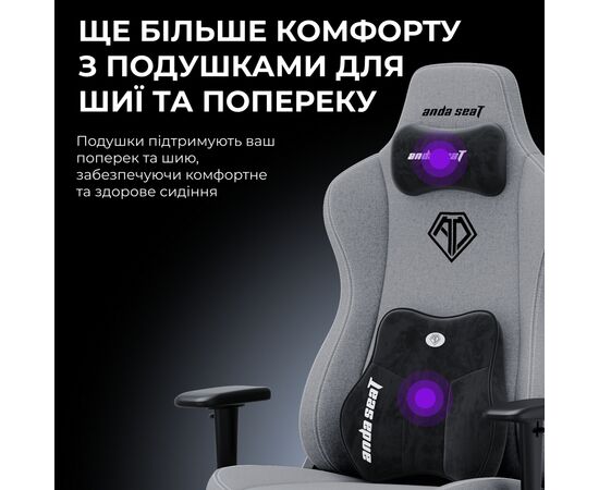 Кресло игровое AndaSeat Novis Plus PVC XL Black (AD23YC-XL-01-B-PV-B04), изображение 11