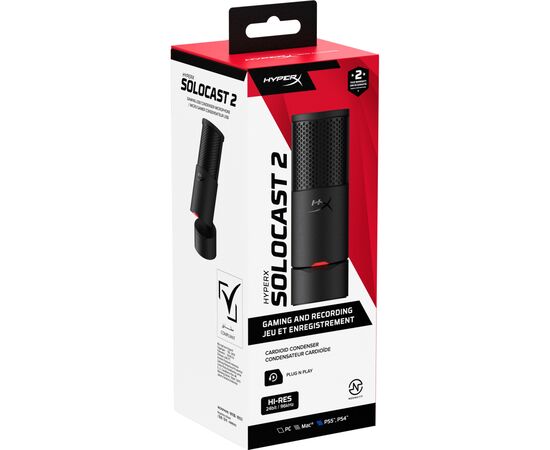 Мікрофон HyperX SoloCast 2 Black (AR0A0AA), зображення 9 Мікрофон HyperX SoloCast 2 Black (AR0A0AA), зображення 9