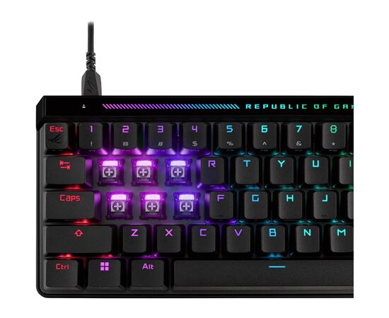 Клавиатура ASUS ROG Falchion Ace HFX USB Eng Black (90MP03VE-BKUA20), изображение 5