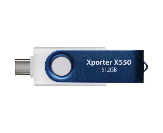 USB флеш накопитель Patriot 512GB Xporter X550 White-Blue USB 3.2/Type-C (PS512GX550AAD), изображение 2 USB флеш накопитель Patriot 512GB Xporter X550 White-Blue USB 3.2/Type-C (PS512GX550AAD), изображение 2