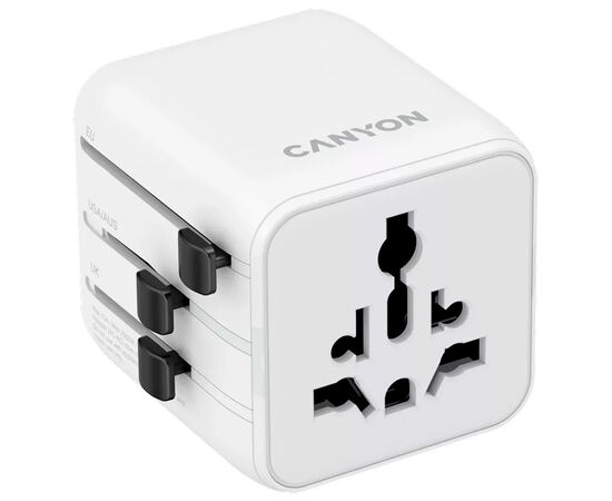 Перехідник Canyon Travel Adapter OnTour One EU/UK/US/AUS White (CNS-TA1005W) Перехідник Canyon Travel Adapter OnTour One EU/UK/US/AUS White (CNS-TA1005W)
