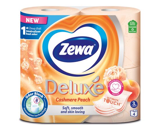 Туалетная бумага Zewa Deluxe Персик 3 слоя 4 рулона (9011111035769) Туалетная бумага Zewa Deluxe Персик 3 слоя 4 рулона (9011111035769)