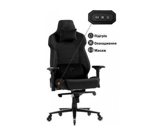Кресло игровое GT Racer X-8703 Black (X-8703 Fabric Black), изображение 3