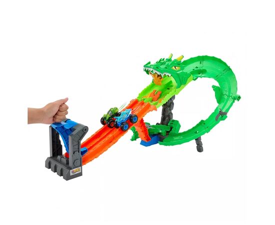 Автотрек Hot Wheels Атака вогняного дракона Monster Trucks (JFR06), зображення 3 Автотрек Hot Wheels Атака вогняного дракона Monster Trucks (JFR06), зображення 3