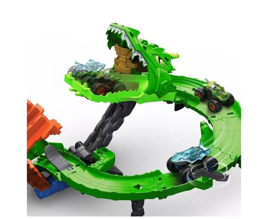 Автотрек Hot Wheels Атака вогняного дракона Monster Trucks (JFR06), зображення 5 Автотрек Hot Wheels Атака вогняного дракона Monster Trucks (JFR06), зображення 5