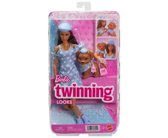 Кукла Barbie Twinning looks Голубой горошек (JFP38), изображение 5 Кукла Barbie Twinning looks Голубой горошек (JFP38), изображение 5